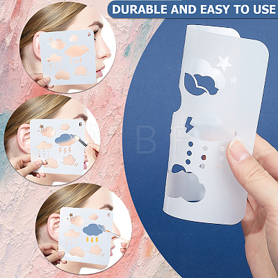PET Plastic Face Drawing Painting Stencils Templates DIY-WH0304-914B-1