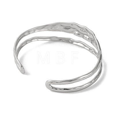 Fashionable 304 Stainless Steel Cuff Bangles for Women BJEW-B104-14P-1