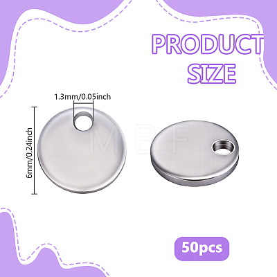 500Pcs 304 Stainless Steel Stamping Blank Tag Pendants STAS-GA0002-27-1