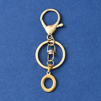 304 Stainless Steel Initial Letter Charm Keychains KEYC-YW00005-15-1