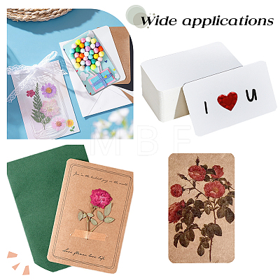  300Pcs 3 Colors Paper Blank Message Card DIY-NB0008-32-1