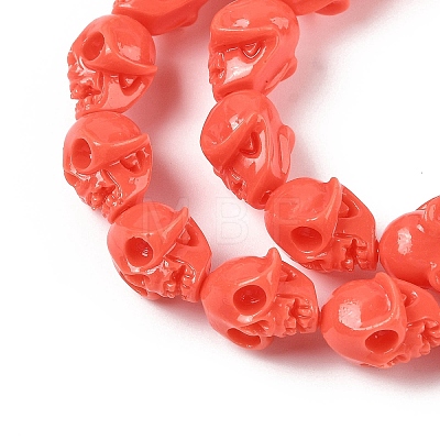 Synthetic Coral Carved Beads Strands CORA-M001-10D-1