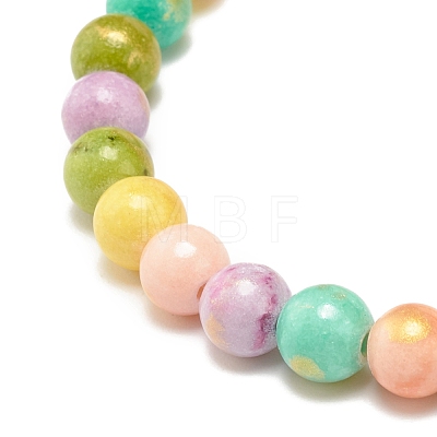 Natural Jade Beaded Stretch Bracelets BJEW-JB07789-02-1