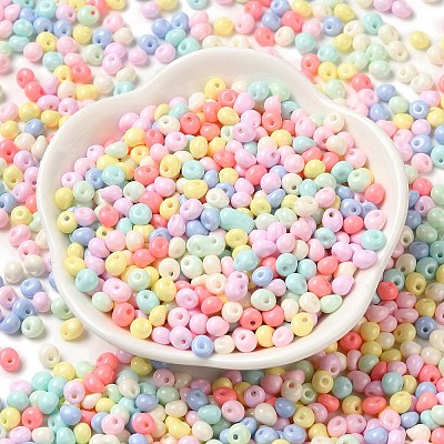 6/0 Opaque Baking Paint Glass Seed Beads SEED-M012-02A-36-1