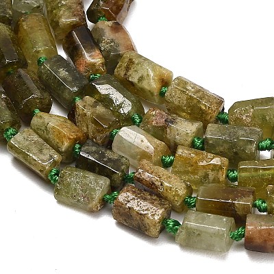 Natural Green Garnet Beads Strands GG-CBAA9B4-I01-1