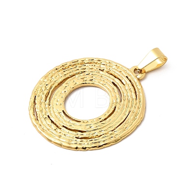 304 Stainless Steel Textured Pendants STAS-C163-06A-G-1