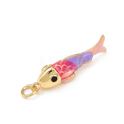 Brass Enamel Pendants KK-L255-03G-A03-1