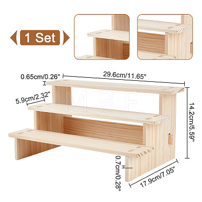 3-Tier Wood Model Toy Display Riser ODIS-WH0329-66C-1