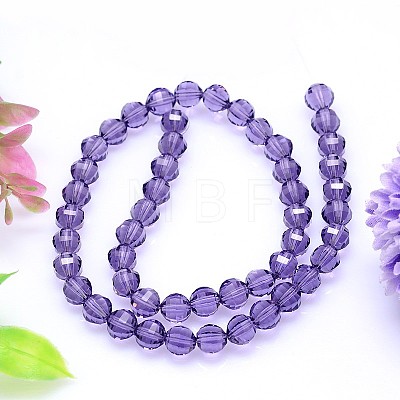 Faceted Round Imitation Austrian Crystal Bead Strands G-M182-10mm-26A-1