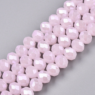 Electroplate Glass Beads Strands LS-EGLA-A044-J8mm-A02-1