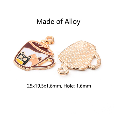 Alloy Enamel Pendants ENAM-CJC0004-37-1