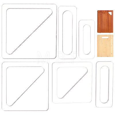 2 Sets 2 Styles Transparent Acrylic Stamping Blocks Tools DIY-BC0006-87-1