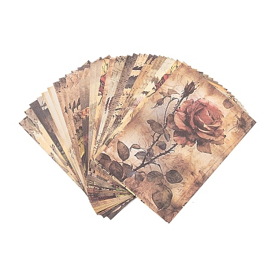30Pcs 15 Styles Vintage Floral Scrapbook Paper Pads DIY-P083-A02-1