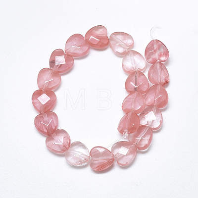 Cherry Quartz Glass Beads Strands X-G-S357-E01-14-1