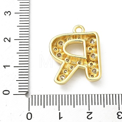 Brass Micro Pave Clear Cubic Zirconia Pendants KK-I476-02G-R-1