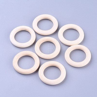 Unfinished Wood Linking Rings X-WOOD-F002-01-40mm-1
