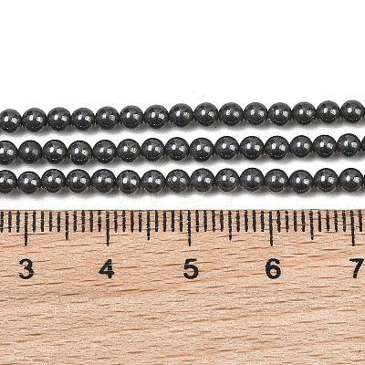 Natural Black Stone Beads Strands GG-CBA0389-A07-3mm-1