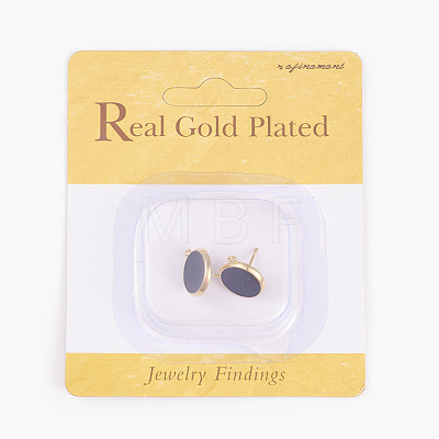 Brass Stud Earring Findings X-KK-S345-270A-G-1