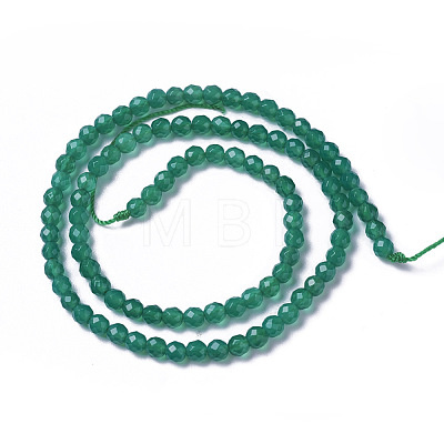 Natural Green Onyx Agate Beads Strands G-F596-12B-4mm-1