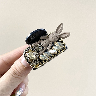 Rabbit Alloy & Plastic Claw Hair Clips for Women Girl PW-WGD331E-03-1