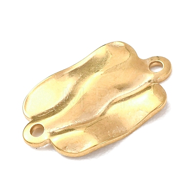 304 Stainless Steel Textured Links Connector Charms STAS-K302-02F-G-1
