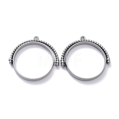 Alloy Open Back Bezel Pendants PALLOY-Z003-12B-1