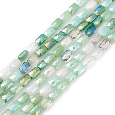 Gradient Color Electroplate Glass Bead Strands GLAA-E042-01D-1