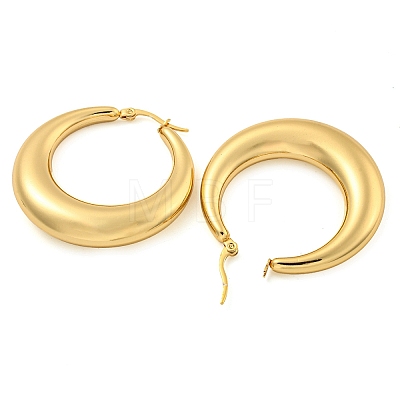 202 Stainless Steel Hoop Earrings EJEW-H003-41G-1