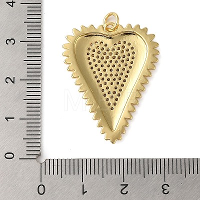 Rack Plating Brass Micro Pave Cubic Zirconia Pendants KK-P279-05B-G-1