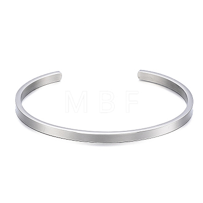 304 Stainless Steel Cuff Bangles BJEW-K173-02P-01-1