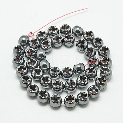 Non-magnetic Synthetic Hematite Beads Strands G-Q943-13-1