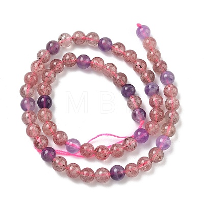 Natural Auralite Beads Strands G-Z139-A01-6mm-1