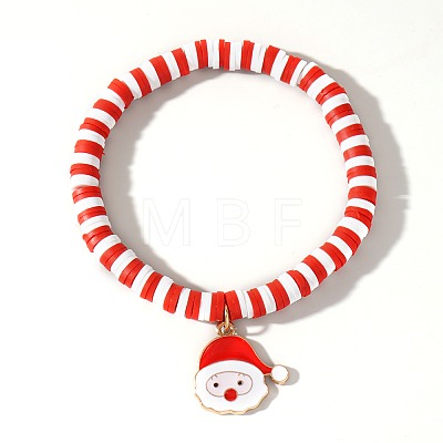Christmas 304 Stainless Steel Enamel Charm Bracelets ZQ4442-24-1
