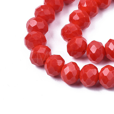 Opaque Solid Color Glass Beads Strands X-EGLA-A034-P8mm-D22-1