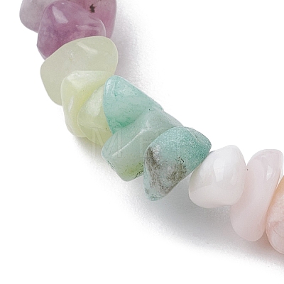 Natural Gemstone Chip Stretch Bracelets for Women BJEW-JB11019-01-1