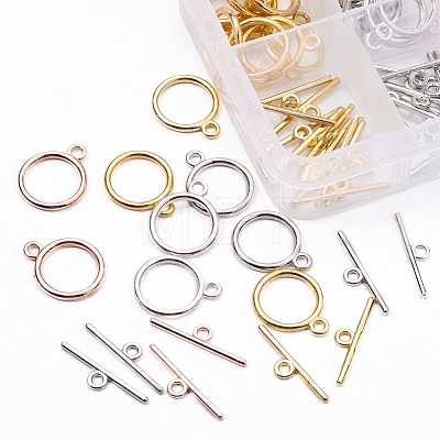 60Sets 4 Colors Alloy Toggle Clasps FIND-YW0001-37-1