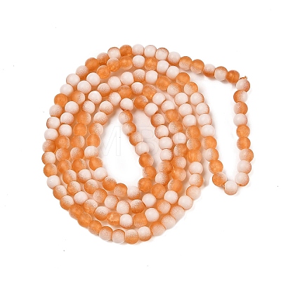 Frosted Crackle Glass Beads X1-GLAA-U001-8mm-M10-1