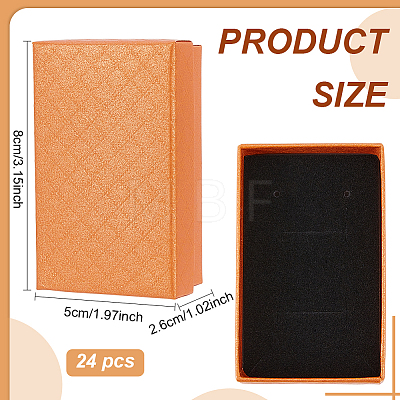 Cardboard Diamond Print Jewelry Storage Box LS-CON-WH0084-79-1