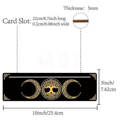 Carved Wooden Tarot Card Stand Holder DIY-WH0356-011-1