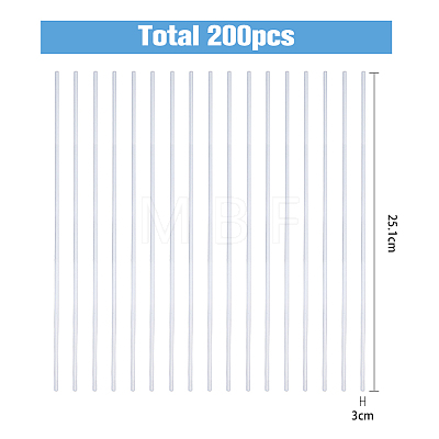 200Pcs Acrylic Dowel Rods TOOL-FH0001-47-1