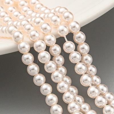 Glass Pearl Beads Strands HY-G002-01B-03-1