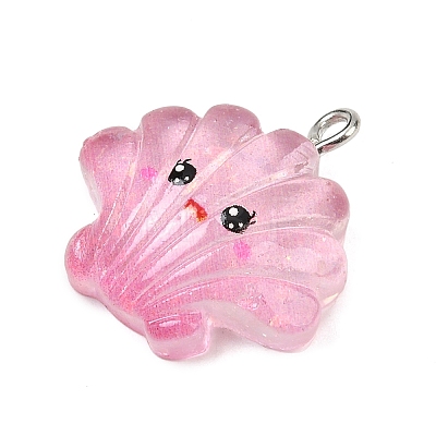 Ocean Theme Transparent Resin Pendants RESI-I351-03P-02-1