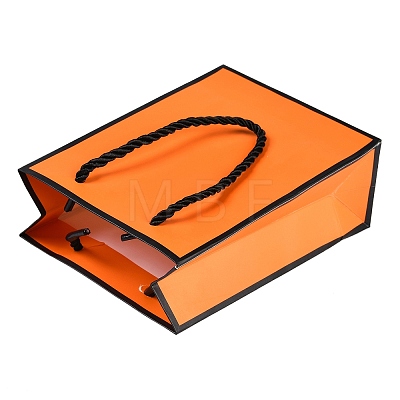 Rectangle Paper Bags with Twisted Rope Handles CARB-L011-01D-02-1