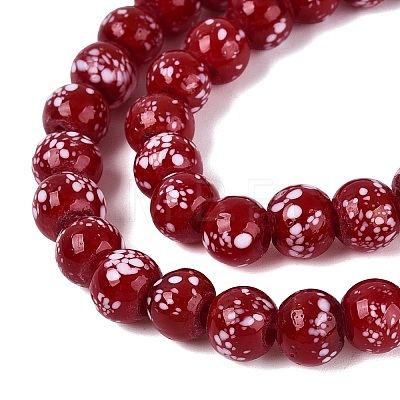 Handmade Lampwork Beads Strands LAMP-N037-07H-1