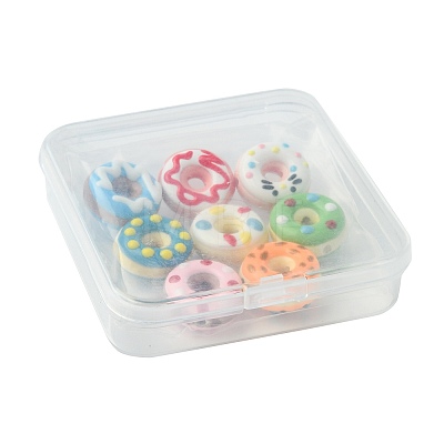 8Pcs 8 Colors Handmade Porcelain Enamel Beads PORC-FS0001-50-1