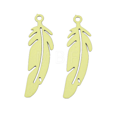 Spray Painted 430 Stainless Steel Pendants STAS-N121-06B-1