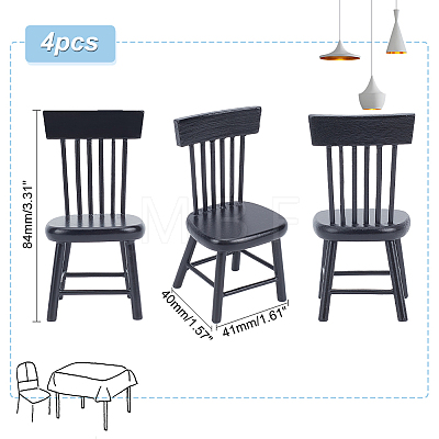 Mini Wood Chairs AJEW-WH0041-76C-1