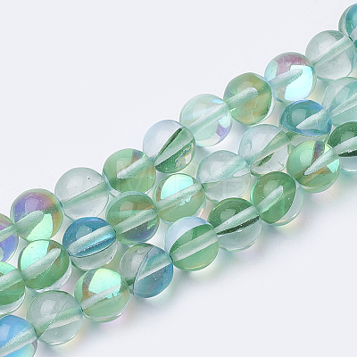 Synthetic Moonstone Beads Strands G-S283-10mm-11A-1