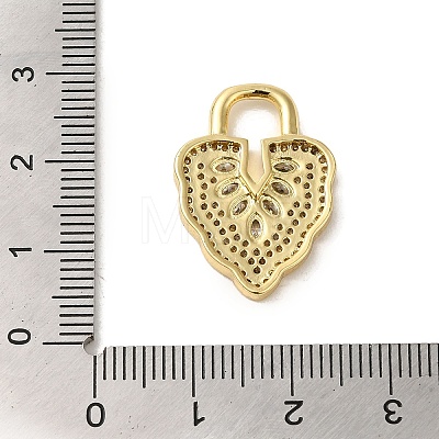 Brass Micro Pave Cubic Zirconia Glass
 Pendants KK-R162-029D-G-1