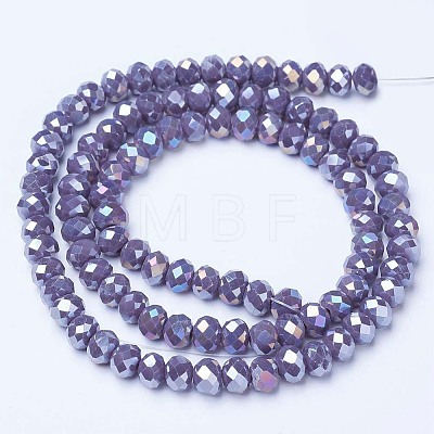 Electroplate Glass Beads Strands EGLA-A034-P3mm-B05-1